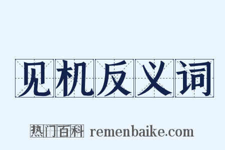 见机反义词是什么意思的图片